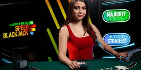 Live majority rules speed blackjack